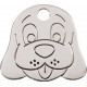 Silver Chromium colour Identity Medal Funny Dog cat and dog, tag