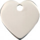 Silver Chromium colour Identity Medal Heart cat and dog, tag