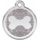Silver Glitter colour Identity Medal Bone cat and dog, tag