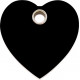 Médailles Identité Noir Onyx Coeur PVC Chien ou Chat