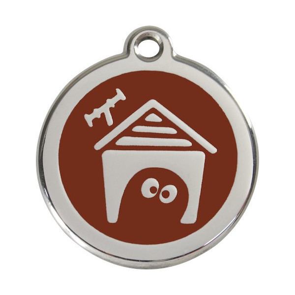 Navy Blue colour Identity Medal Dog House cat and dog, tag iron engraved Kennel