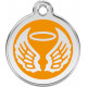 Orange colour Identity Medal Angel cat and dog, tag