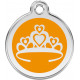 Orange colour Identity Medal Princess Crown cat and dog, tag Tiare