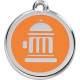 Orange colour Identity Medal Fire Hydrant cat and dog, tag fireman