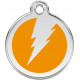 Orange colour Identity Medal Flash Lightening cat and dog, tag