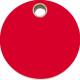 Red colour Identity Medal Circle PVC cat and dog, engraved tag with split