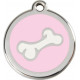 Pink colour Identity Medal 3D Bone cat and dog, engraved security tag