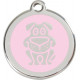 Pink colour Identity Medal Funny Dog cat and dog, engraved security tag