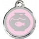 Pink colour Identity Medal Fish Aquarium cat and dog, engraved security tag