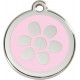 Pink colour Identity Medal Flower cat and dog, engraved security tag