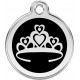 Princess Crown Identity Medal black cat and dog, tag