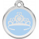 Princess Crown Identity Medal Sky Blue cat and dog, tag