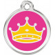 Princess Crown Identity Medal Queen Fuschia cat and dog, tag