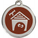 Dog House Identity Medal brown chocolate. Cat dog tag Kennel