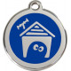 Dog House Identity Medal Navy Blue. Cat dog tag Kennel