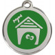 Dog House Identity Medal green. Cat dog tag Kennel