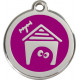 Dog House Identity Medal purple. Cat dog tag Kennel