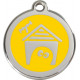 Dog House Identity Medal yellow. Cat dog tag Kennel