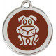 Brown Chocolate Tag Identity, Funny Dog, Security Medals for cats and dogs