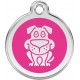 Fuchsia pink Tag Identity, Funny Dog, Security Medals for cats and dogs