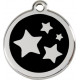 Stars Identity Medal black cat and dog, tag, night Sky