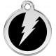 Flash Lightening Identity Medal black cat and dog, tag