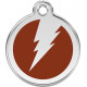 Flash Lightening Identity Medal brown chocolate cat and dog, tag