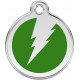 Flash Lightening Identity Medal Green cat and dog, tag