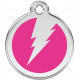 Flash Lightening Identity Medal Fuchsia Pink cat and dog, tag