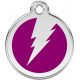 Flash Lightening Identity Medal Purple cat and dog, tag