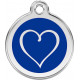 Heart Identity Medal Navy Blue cat and dog, tag