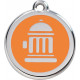 Fire Hydrant Identity Medal Orange cat and dog, tag, man men