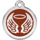 Angel Wings Identity Medal brown chocolate cat and dog, tag, biker