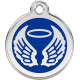 Angel Wings Identity Medal Navy Blue cat and dog, tag, biker