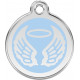 Angel Wings Identity Medal Light Blue cat and dog, tag, biker