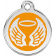 Angel Wings Identity Medal Orange cat and dog, tag, biker