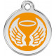 Angel Wings Identity Medal Orange cat and dog, tag, biker