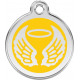Angel Wings Identity Medal Yellow cat and dog, tag, biker