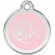 Tribal Tattoo Identity Medal sweet pink cat and dog, engraved iron tag