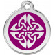 Celtic Tattoo Identity Medal purple cat and dog, engraved iron tag