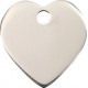 Heart Identity Medal Silver Chromium cat and dog, engraved iron tag