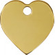 Heart Identity Medal Gold cat and dog, engraved iron tag