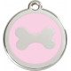 Bone Identity Medal sweet pink cat and dog, engraved iron tag