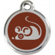 Funny Mouse, Brown chocolate Identity Medals, engraved iron tag for cats