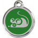 Funny Mouse, Green Identity Medals, engraved iron tag for cats