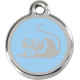 Funny Mouse, Light Blue Identity Medals, engraved iron tag for cats