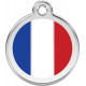 France Flag Identity Medal cat and dog, engraved iron tag