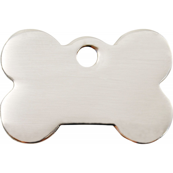 Bone shaped Identity Medal Silver inox cat and dog, engraved iron tag