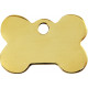 Bone shaped Identity Medal brass golden cat and dog, engraved iron tag