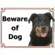 gate sign 2 sizes beware of dog Beauceron head plaque panel placard beauce french sherpherd